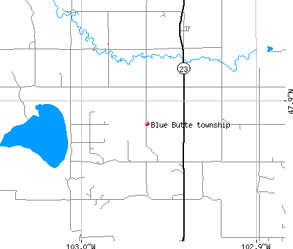 Blue Butte township, ND map