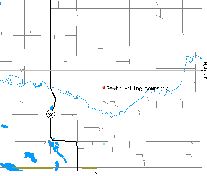 South Viking township, ND map