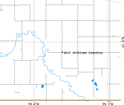 West Antelope township, ND map