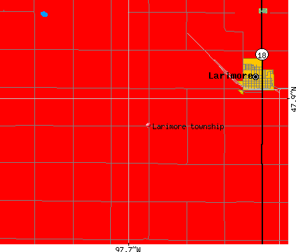 Larimore township, ND map