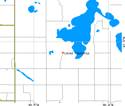 Leval township, ND map