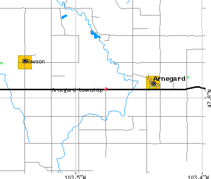 Arnegard township, ND map