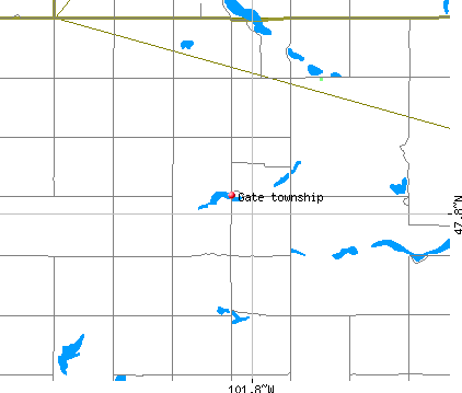 Gate township, ND map
