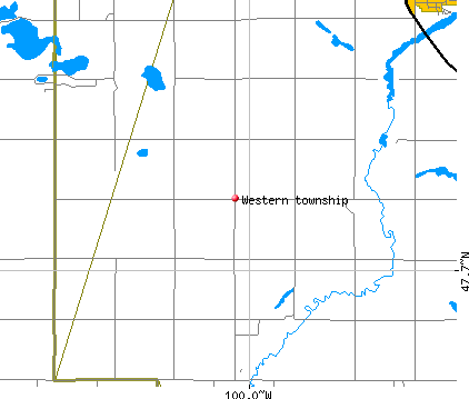 Western township, ND map