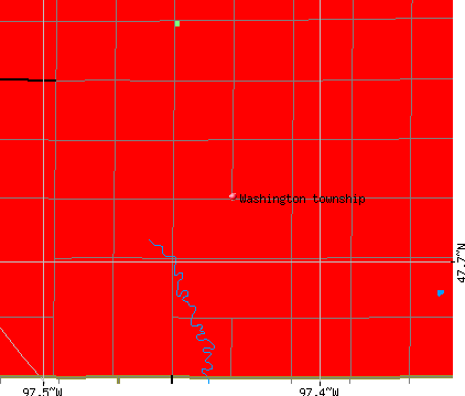 Washington township, ND map