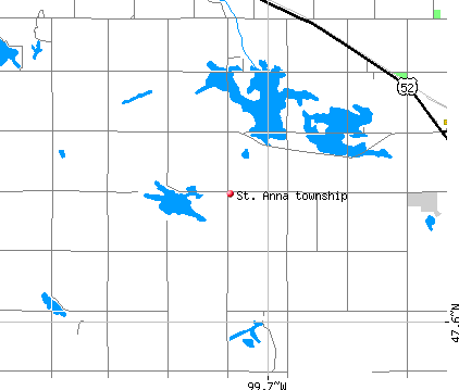 St. Anna township, ND map