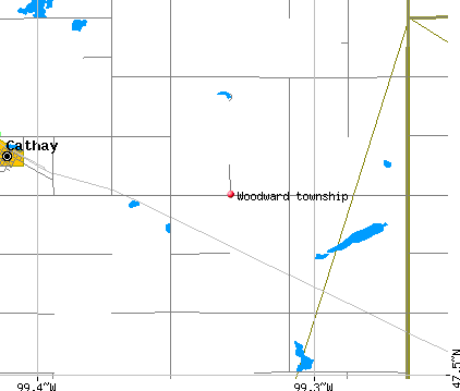 Woodward township, ND map
