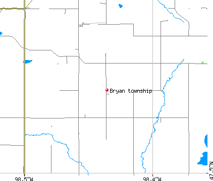 Bryan township, ND map