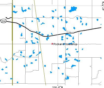 Pickard township, ND map