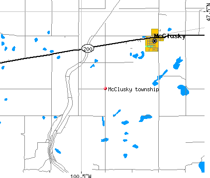 McClusky township, ND map