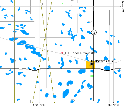 Bull Moose township, ND map