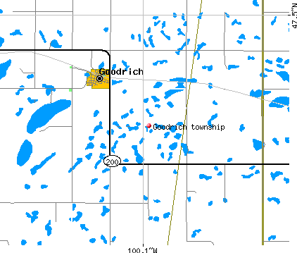 Goodrich township, ND map