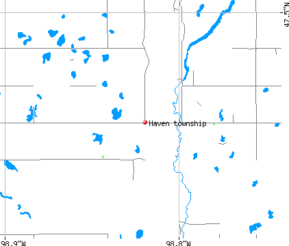 Haven township, ND map