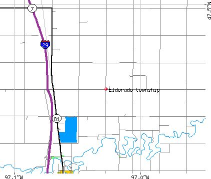 Eldorado township, ND map