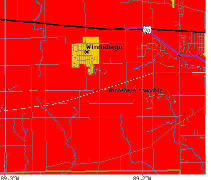 Winnebago township, IL map