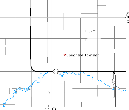 Blanchard township, ND map