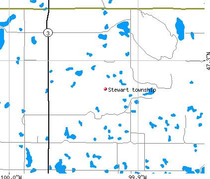 Stewart township, ND map
