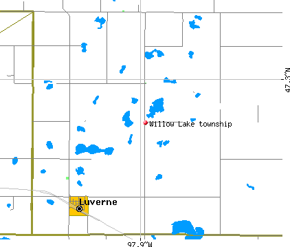 Willow Lake township, ND map