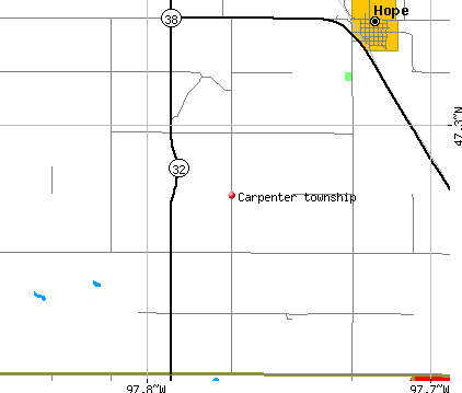 Carpenter township, ND map