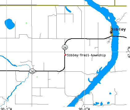 Sibley Trail township, ND map