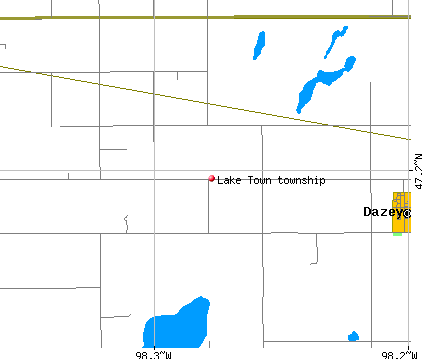 Lake Town township, ND map