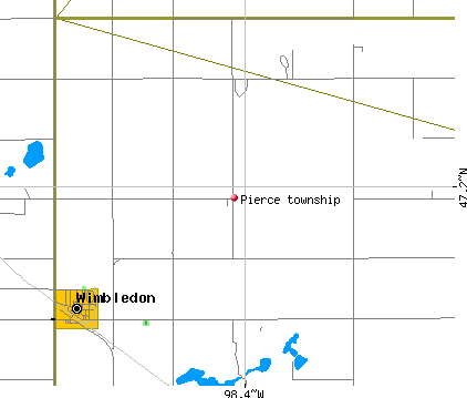 Pierce township, ND map