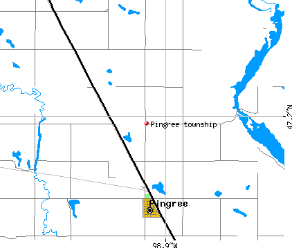 Pingree township, ND map