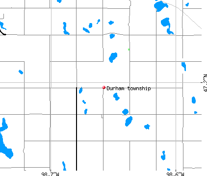 Durham township, ND map