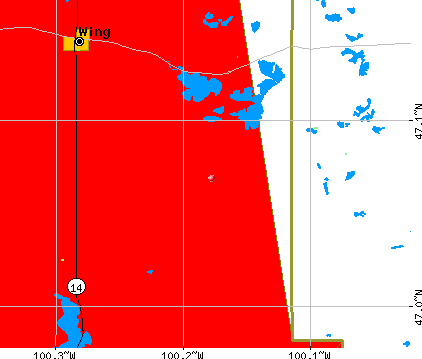 Harriet-Lien township, ND map