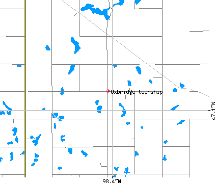 Uxbridge township, ND map