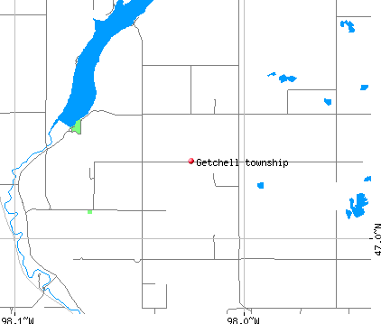 Getchell township, ND map