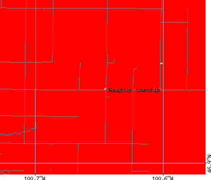 Naughton township, ND map