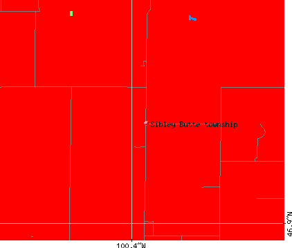 Sibley Butte township, ND map