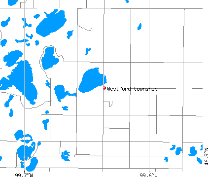 Westford township, ND map