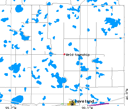 Weld township, ND map