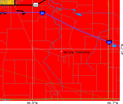 Spring township, IL map