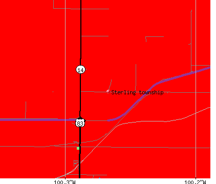 Sterling township, ND map