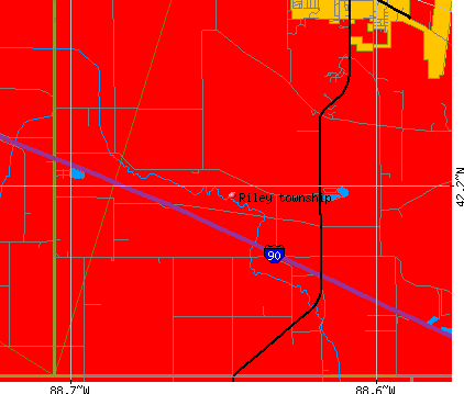 Riley township, IL map