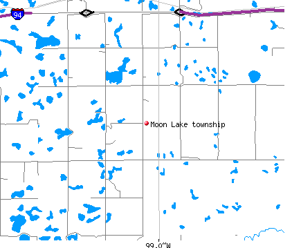 Moon Lake township, ND map