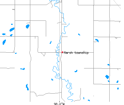 Marsh township, ND map