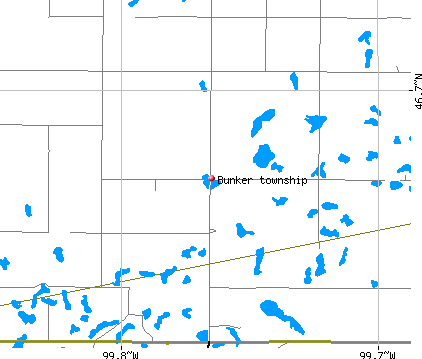 Bunker township, ND map