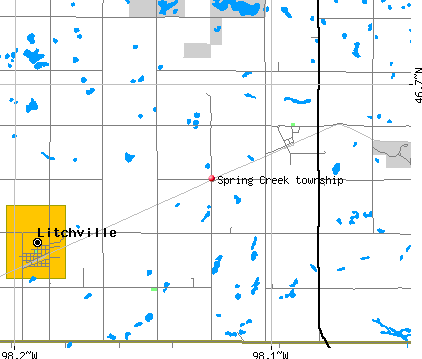 Spring Creek township, ND map