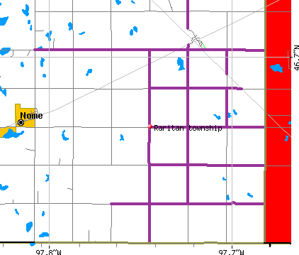 Raritan township, ND map
