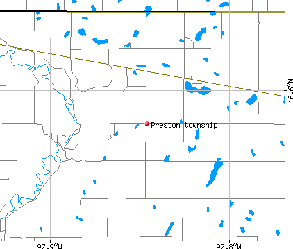 Preston township, ND map