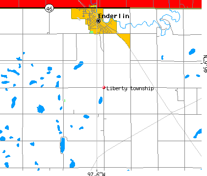 Liberty township, ND map