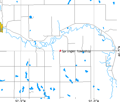 Springer township, ND map