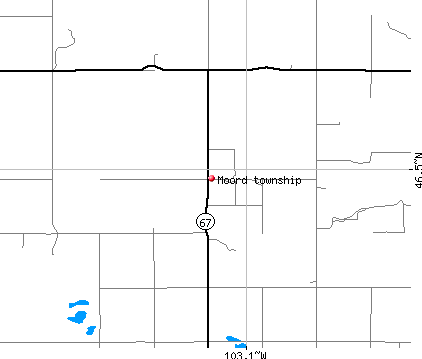 Moord township, ND map