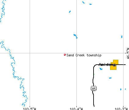 Sand Creek township, ND map