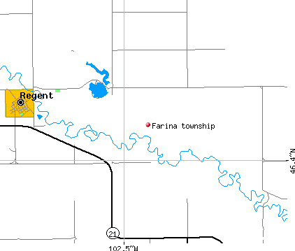 Farina township, ND map