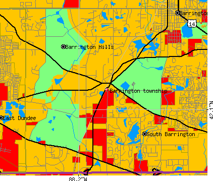 Barrington township, IL map